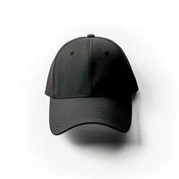 front view black hat mockup, generative ai photo