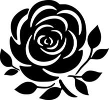 Rose, Black and White Vector illustration