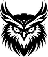 Owl - Black and White Isolated Icon - Vector illustration