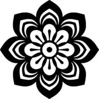 mandala - minimalista y plano logo - vector ilustración