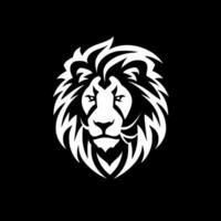 Lion, Black and White Vector illustration