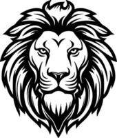 Lion, Black and White Vector illustration