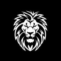 Lion, Black and White Vector illustration