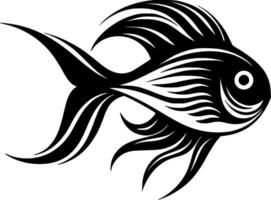 Fish, Black and White Vector illustration