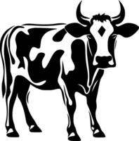 vaca - minimalista y plano logo - vector ilustración
