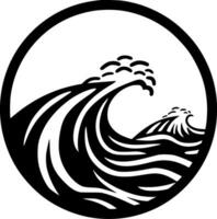 olas - minimalista y plano logo - vector ilustración