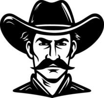 Western, Black and White Vector illustration