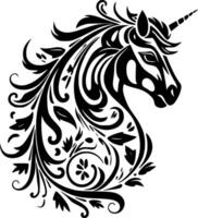 Unicorn, Minimalist and Simple Silhouette - Vector illustration