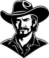 Western, Black and White Vector illustration