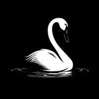 cisne - minimalista y plano logo - vector ilustración