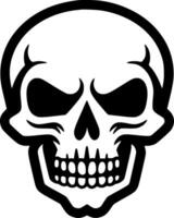 Skull, Black and White Vector illustration