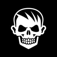 Skull, Black and White Vector illustration