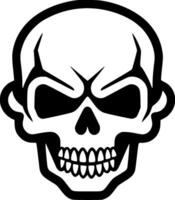 Skull, Black and White Vector illustration