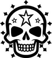 Skull - Black and White Isolated Icon - Vector illustration