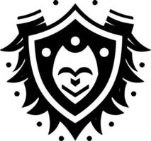 Shield - Black and White Isolated Icon - Vector illustration