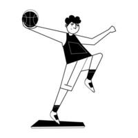 Trendy Basketball Player vector