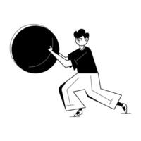 Trendy Ball Exercise vector