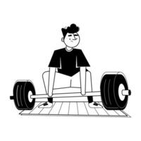 Trendy Weight Training vector