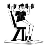 Trendy Muscle Exercise vector