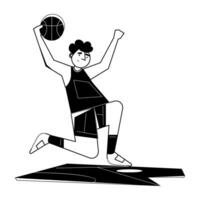 Trendy Court Athlete vector