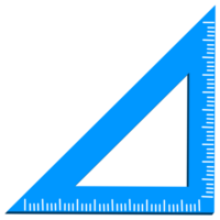 blue rulers ,triangle length ruler icon. png