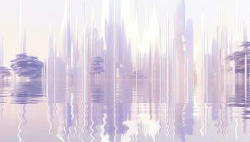 Floating in the Air Ethereal Nature and 3D Pastel Skyline AI generated photo