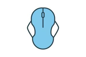computer mouse icon. icon related to device, computer technology. Flat line icon style. Simple vector design editable