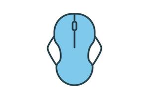 computer mouse icon. icon related to device, computer technology. Flat line icon style. Simple vector design editable