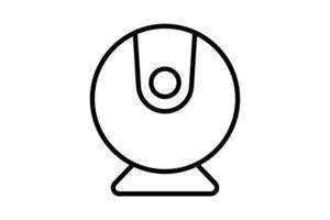 web camera icon. icon related to device, computer technology. line icon style. simple vector design editable