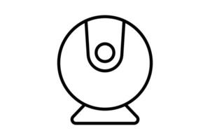 web camera icon. icon related to device, computer technology. line icon style. simple vector design editable