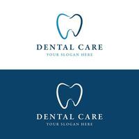 Creative dental abstract logo template design. Logo for dentist, clinic center, dental care and business. vector