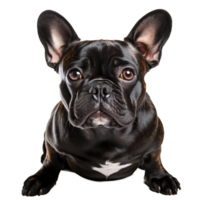 AI Generative black dog  on transparent background AI generative png