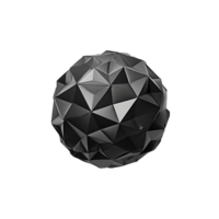 AI Generative black Paper ball on transparent background , AI generative png