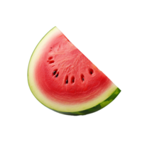 AI Generative watermelon pieces on transparent background AI generative png