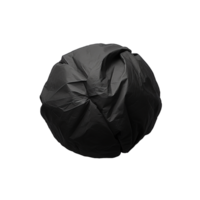 AI Generative black Paper ball on transparent background , AI generative png