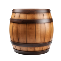 AI Generative wooden barrel transparent background  AI generative png