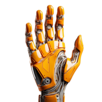 AI Generative robot hand  on transparent background  AI generative png