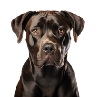 AI Generative black dog  on transparent background AI generative png