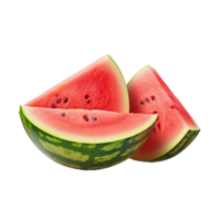 ai generativ Wassermelone Stücke auf transparent Hintergrund ai generativ png