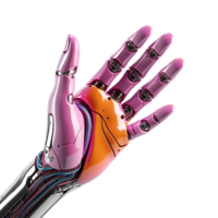 AI Generative robot hand  on transparent background  AI generative png