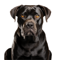 AI Generative black dog  on transparent background AI generative png