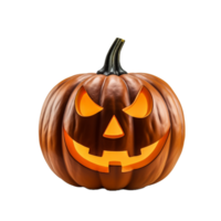 ai generativ halloween pumpa på transparent bakgrund ai generativ png