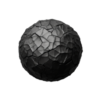 AI Generative black Paper ball on transparent background , AI generative png