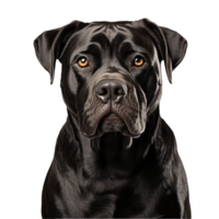 AI Generative black dog  on transparent background AI generative png