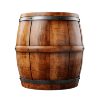 AI Generative wooden barrel transparent background  AI generative png