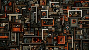 Exploring the Beauty of Random Abstract Forms AI generated photo