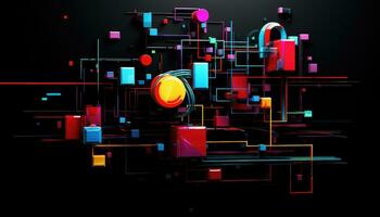 Exploring the Beauty of Random Abstract Forms AI generated photo