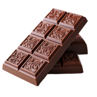 AI Generative chocolate bar on transparent background , AI generative png