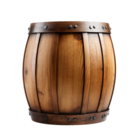 AI Generative wooden barrel transparent background  AI generative png