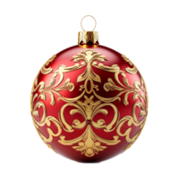 ai generativ rot Weihnachten Ball Ornamente auf transparent Hintergrund ai generativ png